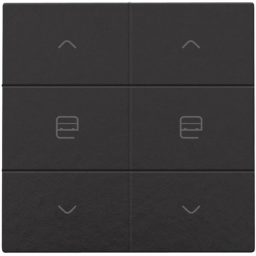 [200-51036] Home Control Motorbediening enkelvoudig (6 actieknoppen), piano black