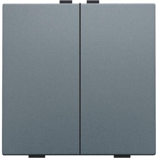 [220-51002] Drukknop 2-voudig voor Home Control, steel grey