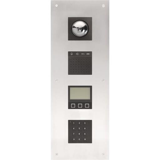 [10-386] Modulaire videobuitenpost inbouw - 4 mod. domecamera audio, display en codeslot