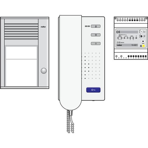 [10-015] opbouw buitenpost + audio binnenpost met hoorn