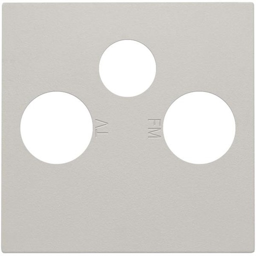 [102-69551] Afwerkingsset voor 2 enkelvoudige coaxaansluitingen voor tv en FM en een satellietaansluiting, light grey