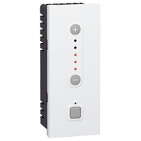 [078402] Mosaic dimmer met nulleider - 3 draden - 1000 W - 110/230 V - 50 Hz - 5 modules - witte toets - te installeren in inbouwdoos met diepte 50 mm