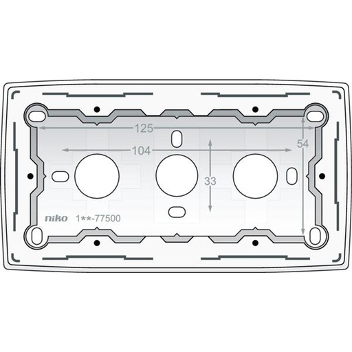 [101-77500] Dubbele opbouwdoos voor alle inbouwapparaten uit de Original-reeks, White