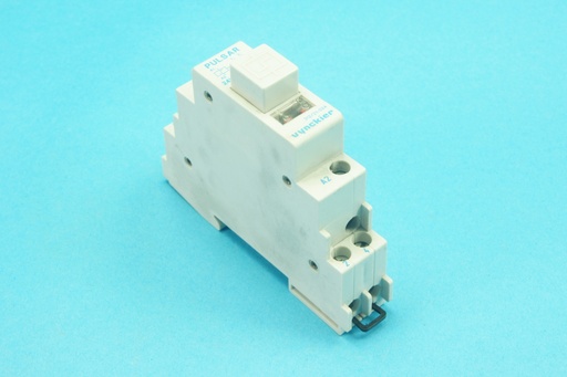 [312/21-024-C] Vynckier Pulsar 312/830021-024 312/21-024 modular impulse relay 2 poles with 2 NO 16A 250 VAC contacts and coil 24 VAC