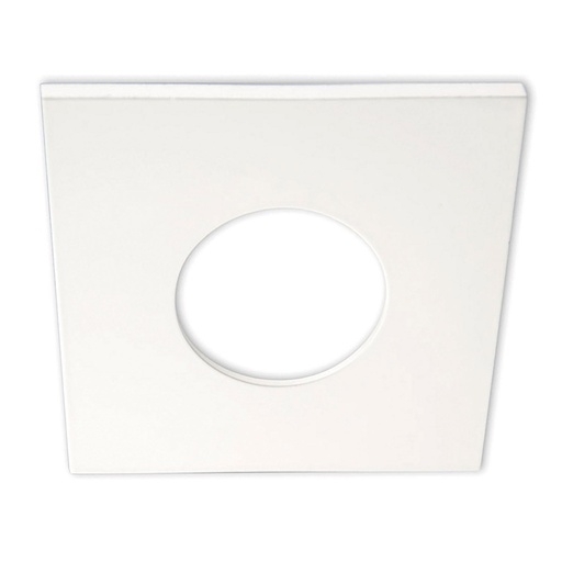 [113063] Cover aluminium square white matt for spotlight recessed Sys-68