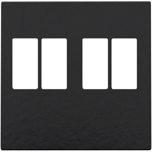 [200-69701] Afwerkingsset voor tweevoudige luidsprekeraansluiting, Bakelite® piano black coated