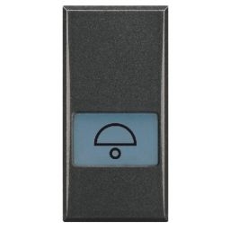 [HS4921LD] Axolute - toets met symbool Bel 1 module - donker