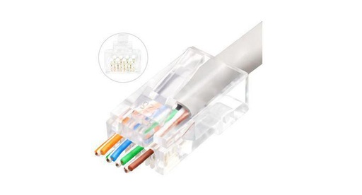 [LVN125305] Lanview RJ45 UTP straight stekker Cat6 voor AWG23-24 transparent Easy-Connect 50 stuks