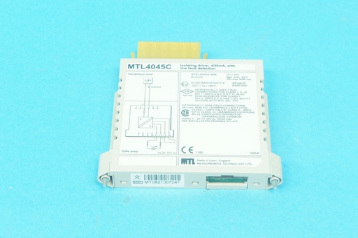 [MTL4045C-C] MTL Instruments MTL4045C isolating driver 4/20 mA with line fault detection