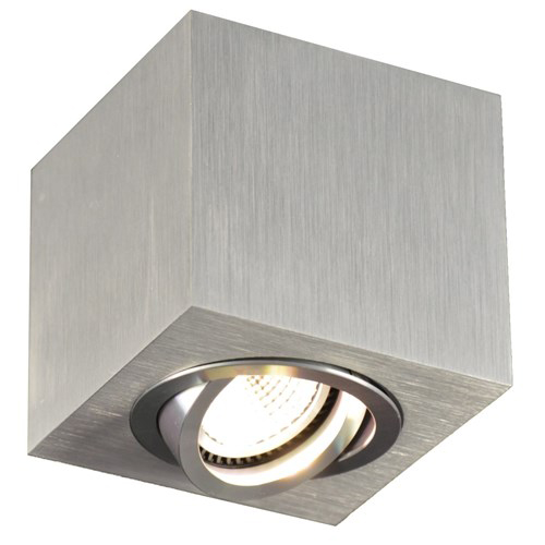 [3407093] OLALA vierkant - GU10 - 50W - alu - 30° richtbaar - dia 90mm x 85mm - alu