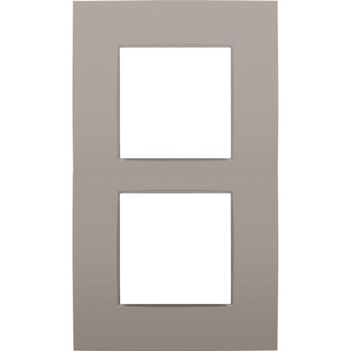 [123-76200] Tweevoudige afdekplaat met 60 mm verticale centerafstand Niko Intense bronze