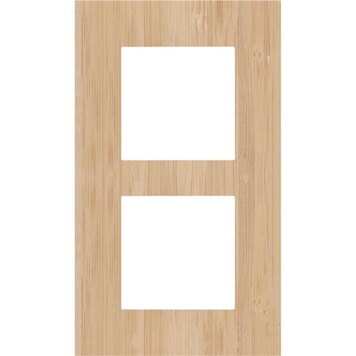 [156-76200] Tweevoudige afdekplaat met 60 mm verticale centerafstand Niko Pure bamboo