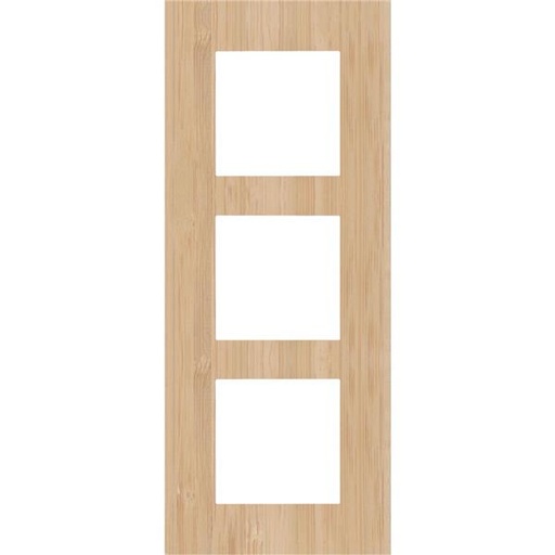 [156-76300] Drievoudige afdekplaat met 60 mm verticale centerafstand Niko Pure bamboo