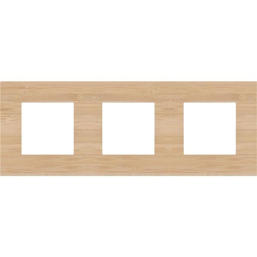 [156-76700] Drievoudige afdekplaat met 71 mm centerafstand Niko Pure bamboo