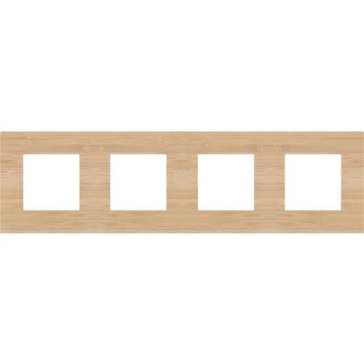 [156-76400] Viervoudige afdekplaat met 71 mm centerafstand Niko Pure bamboo