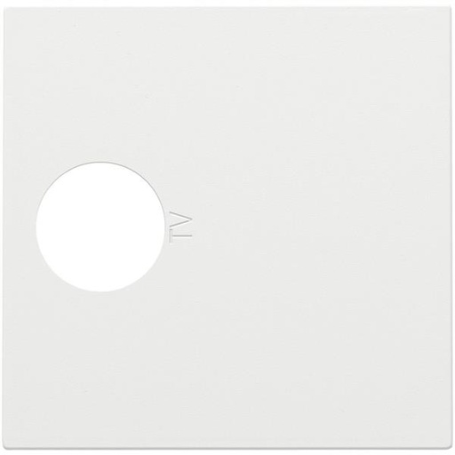 [154-69101] Afwerkingsset voor enkelvoudige coaxaansluiting voor tv, white coated