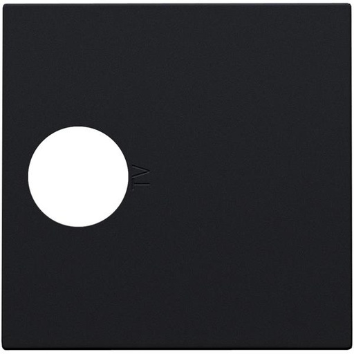 [161-69101] Afwerkingsset voor enkelvoudige coaxaansluiting voor tv, black coated