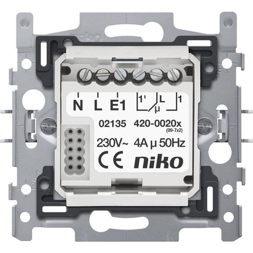 [420-00100-A] Sokkel met schakelcontact 10 A, 230 V voor digitale timer of digitale klokthermostaat met intelligente regeling