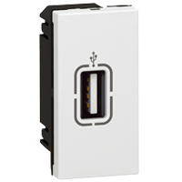 [078761] Mosaic contactdoos vrouwelijke USB - 1 module - wit