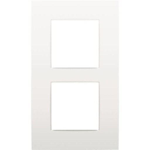 [120-76200] Tweevoudige afdekplaat met 60 mm verticale centerafstand Niko Intense white