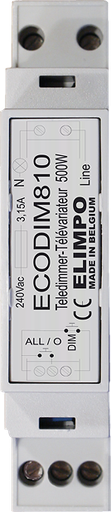 [ECODIM810] Modular DIN-rail remote dimmer up to 500VA