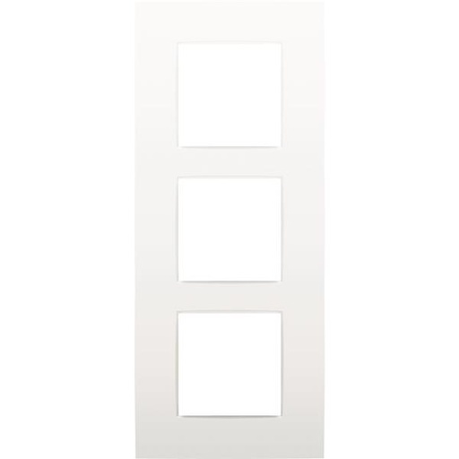 [120-76300] Drievoudige afdekplaat met 60 mm verticale centerafstand Niko Intense white