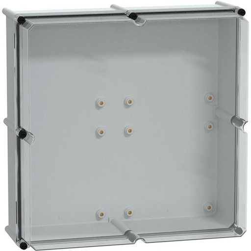 [NSYPLS5454AG] PLS kast, polyester achteraan, transparant PC deksel IP65 54x54x23cm