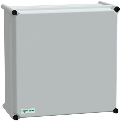 [NSYPLSC3636G] PLS kast, polyester achteraan, ondoorzichtig PC deksel IP65 36x36x18cm